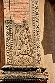 Bagan Myanmar. Sulamani temple. Makara, ogres and other stucco ornaments. 